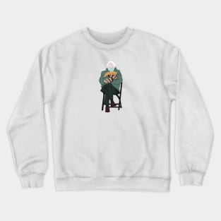 Bernie and his kittens and mittens Crewneck Sweatshirt